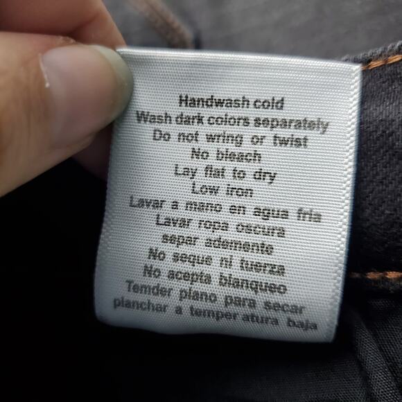 Judy Blue Womens Black High Rise Destroyed Hem Cropped Straight Jeans Size 29 - Picture 7 of 7